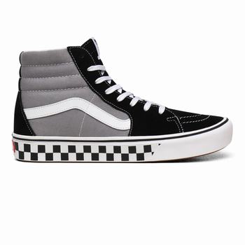 Férfi Vans Tape Mix ComfyCush Sk8-Hi Magasszárú Cipő VA6351027 Fekete/Szürke